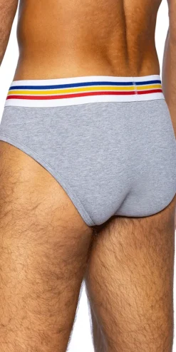 Bike Athletic Bas327 Stretch Cotton Brief Color Gray
