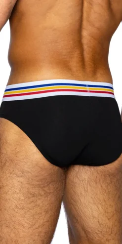 Bike Athletic Bas327 Stretch Cotton Brief Color Black