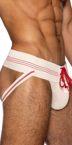 Bike Athletic Bas343 Vintage Lace-up Jockstrap Color Vintage Cream