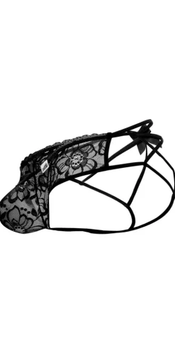 Candyman 99535 Bow Jockstrap Black