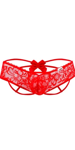 Candyman 99535 Bow Jockstrap Red