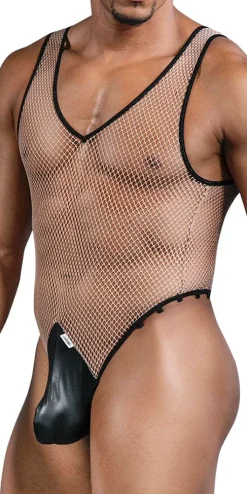 Candyman 99858 Fishnet Bodysuit Black