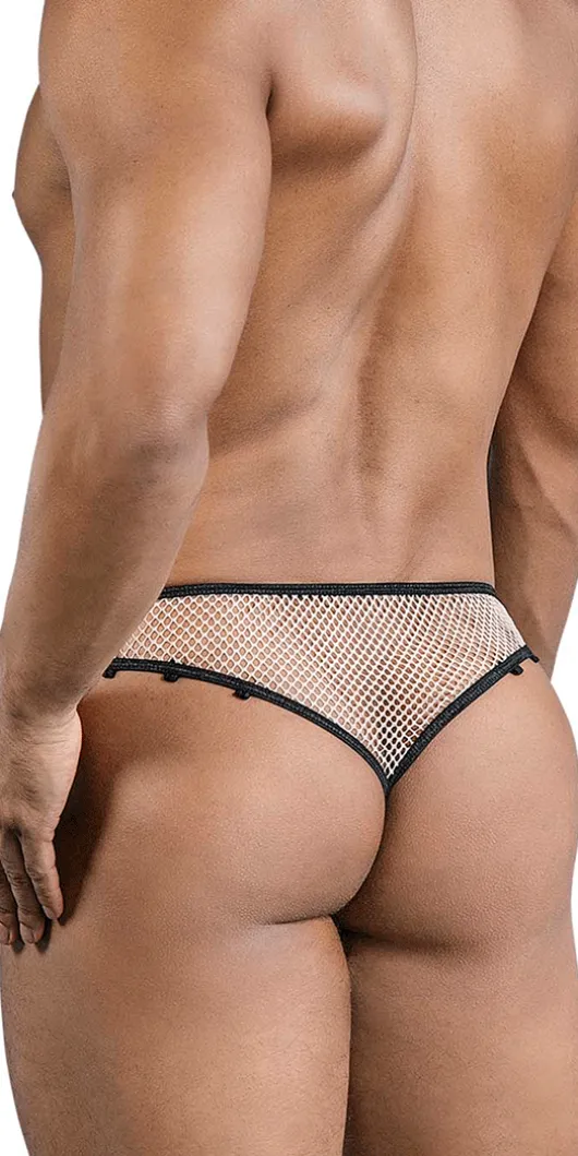 Candyman 99860 Fishnet Thongs Nude-black