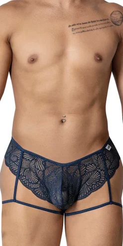 Candyman 99905 Garter Lace Briefs Navy