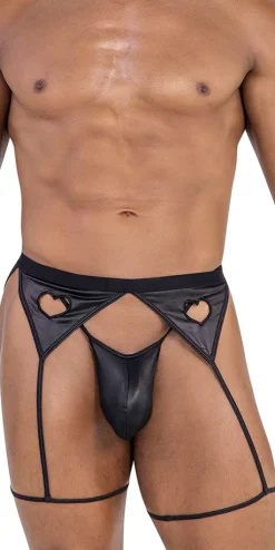 Candyman 99785 Garter Outfit Black