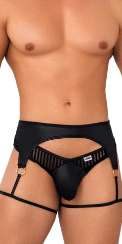 Candyman 99655 Garter Thong Black