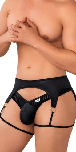 Candyman 99655 Garter Thong Black