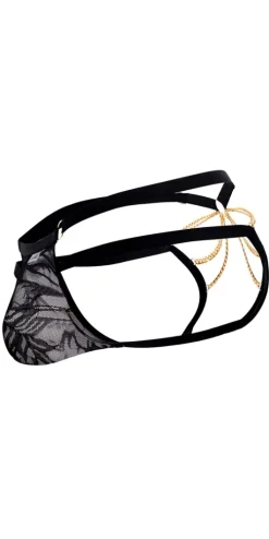 Candyman 99598 Lace And Chain Bikini Black