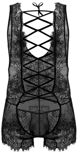 Candyman 99743 Lace Bodysuit Black