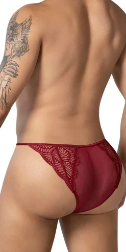 Candyman 99914 Lace Briefs Burgundy