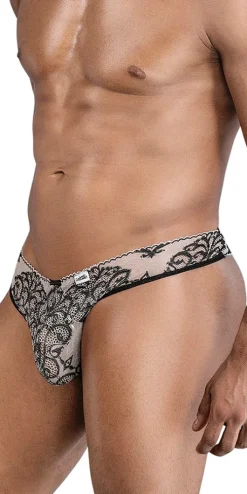 Candyman 99830 Lace Briefs Nude-black