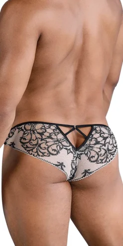 Candyman 99830 Lace Briefs Nude-black