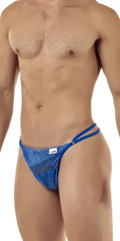 Candyman 99421 Lace G-string Thongs Blue