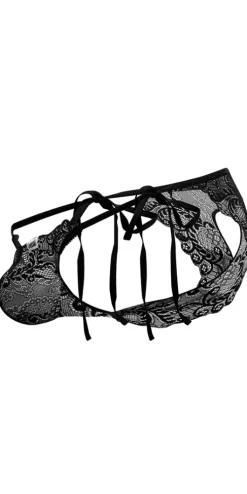 Candyman 99579 Lace Heart Bikini Black