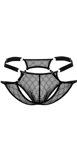 Candyman 99730 Lace Jockstrap Black