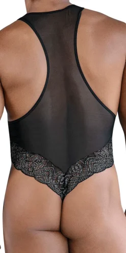 Candyman 99864 Lace-mesh Bodysuit Black