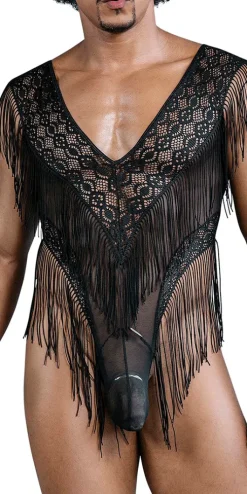 Candyman 99865 Lace-mesh Bodysuit Black