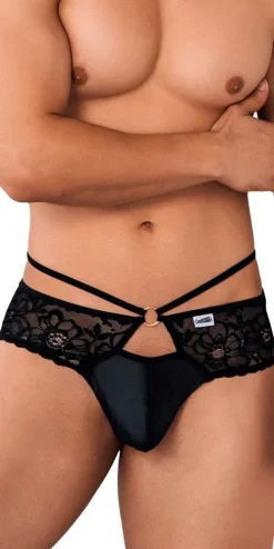 Candyman 99647 Lace Thongs Black