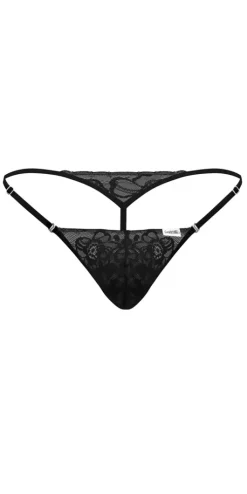 Candyman 99685 Lace Thongs Black