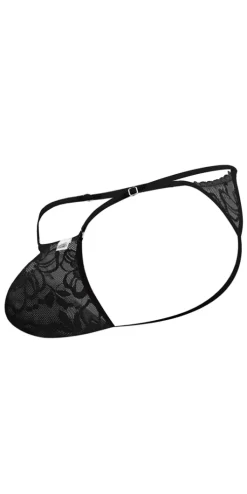 Candyman 99685 Lace Thongs Black