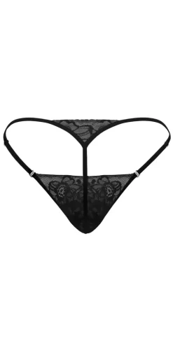 Candyman 99685 Lace Thongs Black