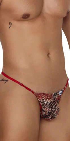 Candyman 99685 Lace Thongs Red-print