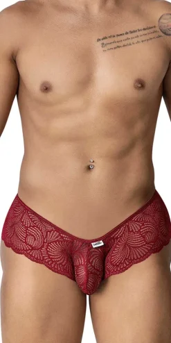 Candyman 99907 Lace Trunks Burgundy