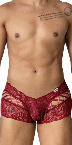 Candyman 99916 Lace Trunks Burgundy