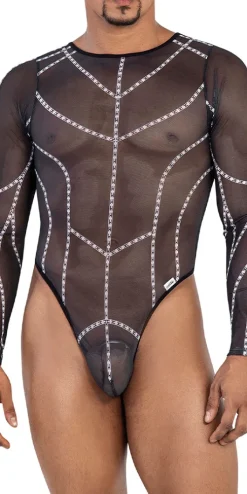 Candyman 99816 Mesh Bodysuit Black