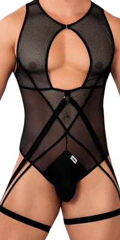 Candyman 99650 Mesh Bodysuit Black