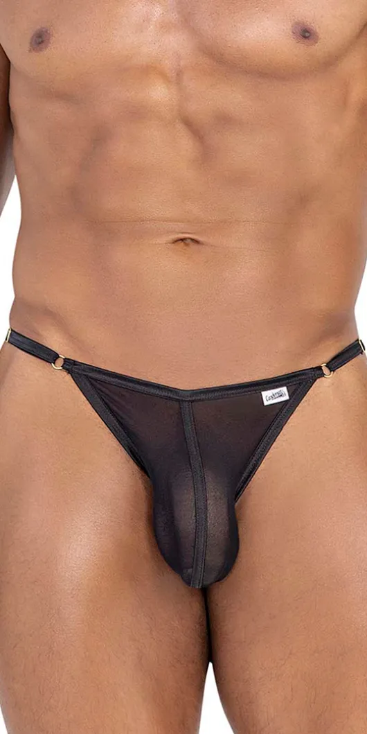 Candyman 99776 Mesh Thongs Black