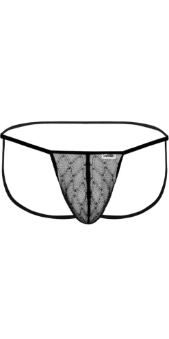 Candyman 99709 Micro Lace Jockstrap Black