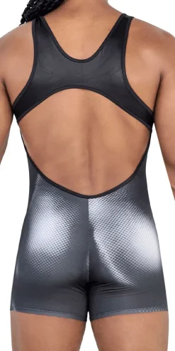 Candyman 99796 Muscle Onesie Bodysuit Black-white