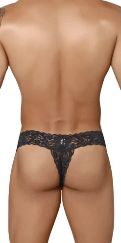 Candyman 99315 Peek A Boo Thongs Black