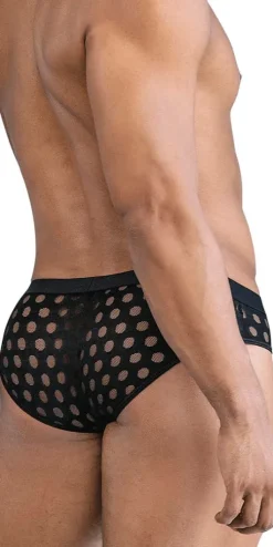 Candyman 99855 Polka Mesh Briefs Black