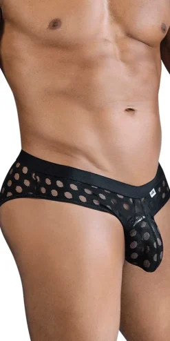 Candyman 99855 Polka Mesh Briefs Black