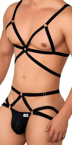 Candyman 99635 Strappy Harness Set Black