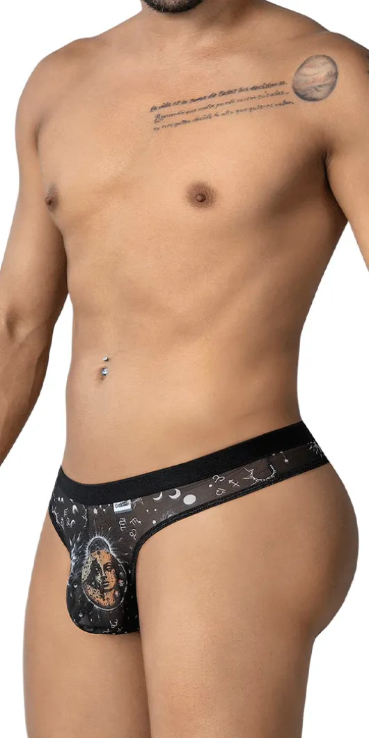 Candyman 99885 Sun Moon Thongs Black-white