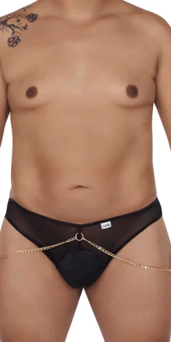 Candyman 99672x Chain Jock Briefs Black
