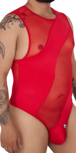 Candyman 99699x Mesh Bodysuit Red