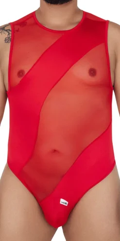 Candyman 99699x Mesh Bodysuit Red