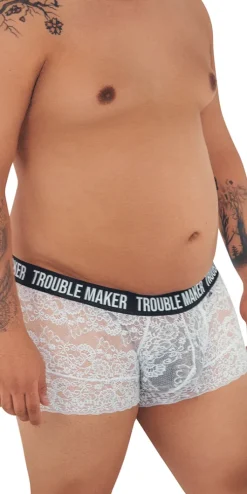 Candyman 99616x Trouble Maker Lace Trunks White