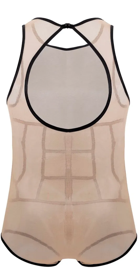 Candyman 99683x Tulle Bodysuit Beige
