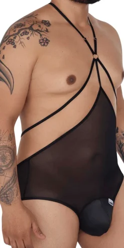 Candyman 99662x Tulle Bodysuit Black