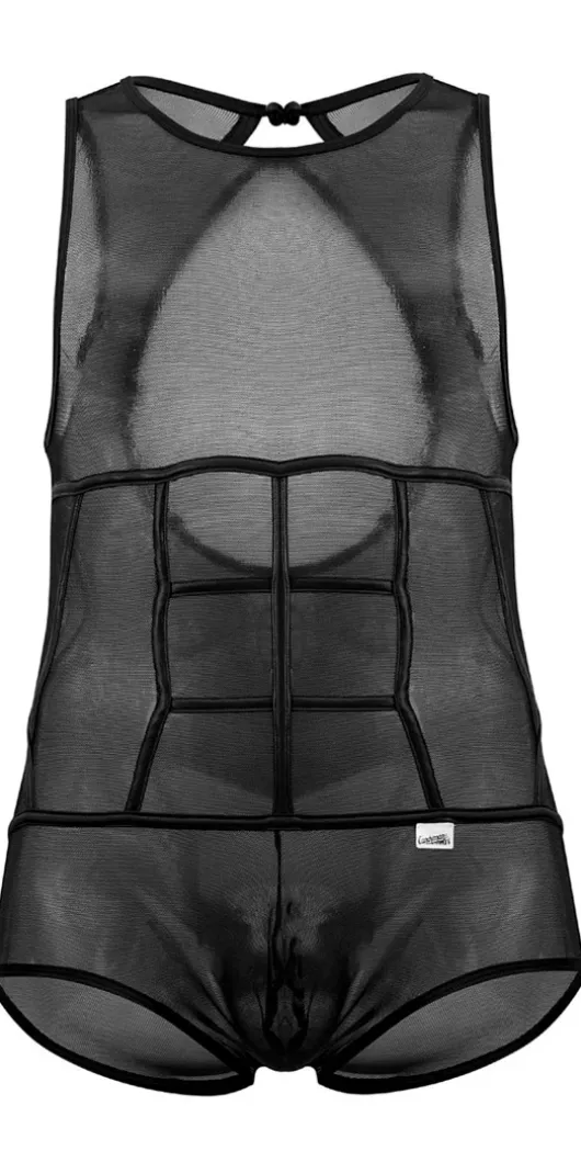 Candyman 99683x Tulle Bodysuit Black