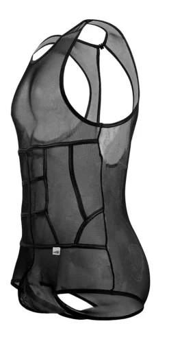 Candyman 99683x Tulle Bodysuit Black