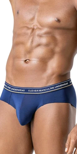 Clever 519969 3pk Australian Latin Briefs Blue-petrol-green