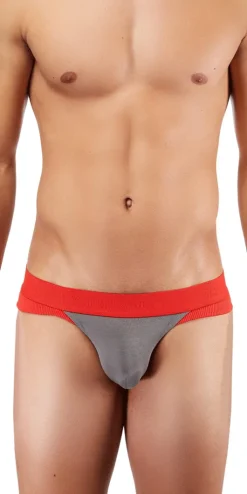 DOREANSE 1258 Warrior Thong In Smoke-Red
