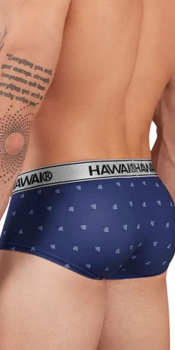 Hawai 42480 Printed Microfiber Briefs Blue