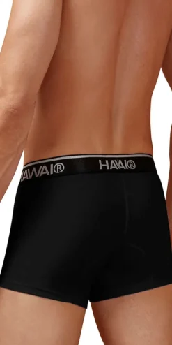 Hawair 4986 Cotton Blend Trunks Black-01